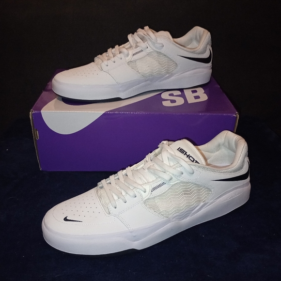 NWB Nike SB Ishod Premium White & Black Skate Sneakers mens Size 14 - Picture 1 of 13